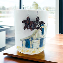 Load image into Gallery viewer, Sea Turtle earrings - wood