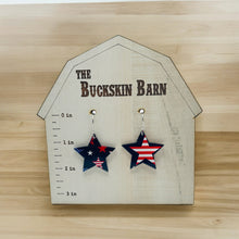 Load image into Gallery viewer, Patriotic acrylic star earrings