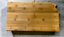 Load image into Gallery viewer, Cutting board - Bamboo State of Kansas personalized