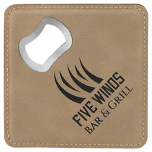Load image into Gallery viewer, Coaster with bottle opener