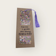 Load image into Gallery viewer, Bookmark - If you have a Garden and a Library mushrooms and snails
