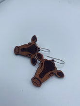 Load image into Gallery viewer, Cow head earrings - engraved