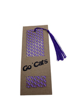 Load image into Gallery viewer, Bookmark - Go Cats purple footballs
