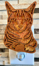 Load image into Gallery viewer, Tabby Cat Night Light (Orange)