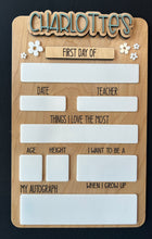Load image into Gallery viewer, Sign - First Day of School 2 names