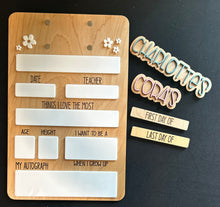 Load image into Gallery viewer, Sign - First Day of School 2 names