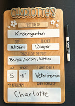 Load image into Gallery viewer, Sign - First Day of School 2 names