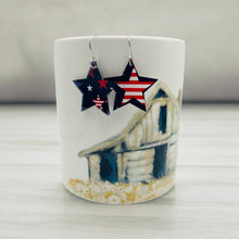 Load image into Gallery viewer, Patriotic acrylic star earrings