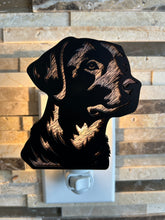 Load image into Gallery viewer, Black Labrador Retriever dog night light, lit