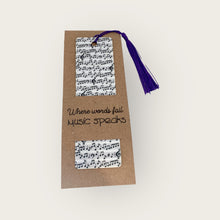 Load image into Gallery viewer, Bookmark - Where words fail music speaks