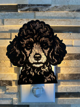 Load image into Gallery viewer, Toy Poodle dog night light, lit