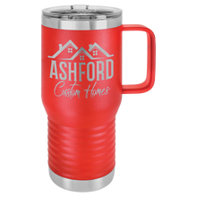 Load image into Gallery viewer, Travel mug with handle 20 oz - personalized
