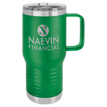 Load image into Gallery viewer, Travel mug with handle 20 oz - personalized