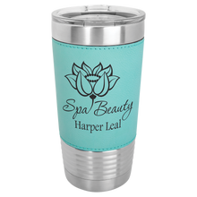 Load image into Gallery viewer, Tumbler 20 oz leatherette travel mug - personalized