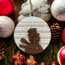 Load image into Gallery viewer, Ornament - Sheet music Frosty the Snowman
