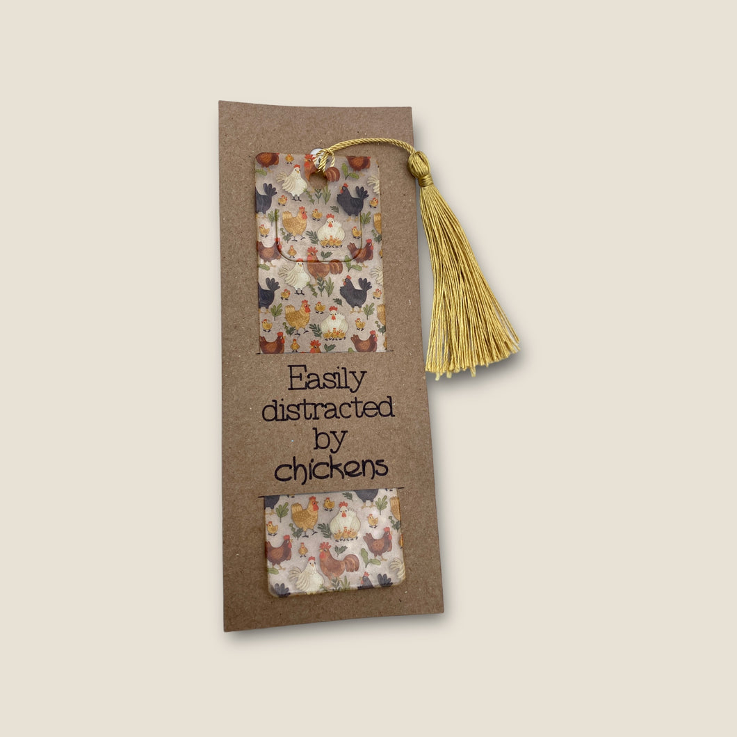 Bookmark - Easily distracted by chickens