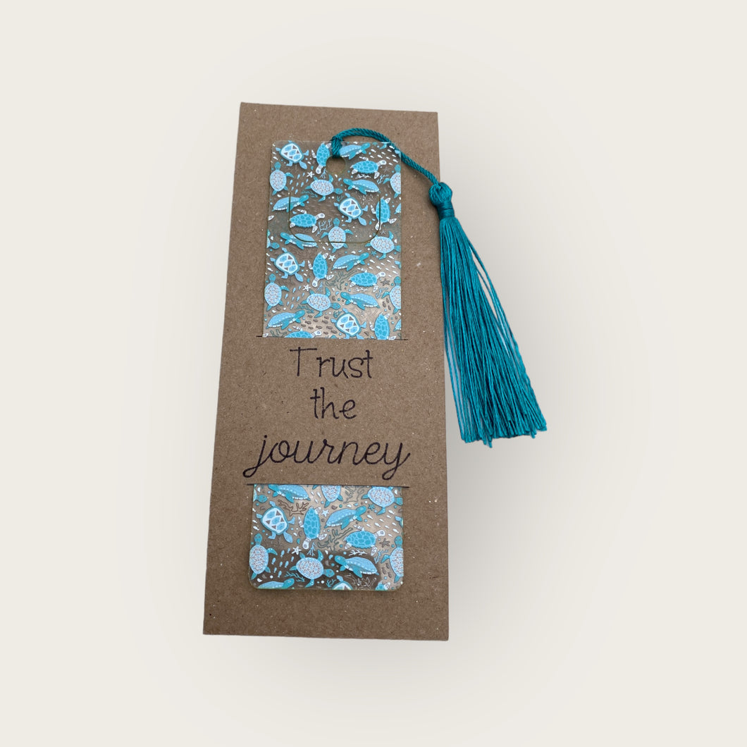 Bookmark - Trust the Journey sea turtles