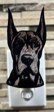 Load image into Gallery viewer, Great Dane Dog Night Light - Black, cropped ears
