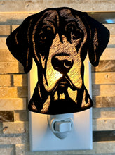 Load image into Gallery viewer, Great Dane Dog Night Light - Black, Natural Ears
