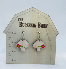 Load image into Gallery viewer, Floral Mushroom earrings
