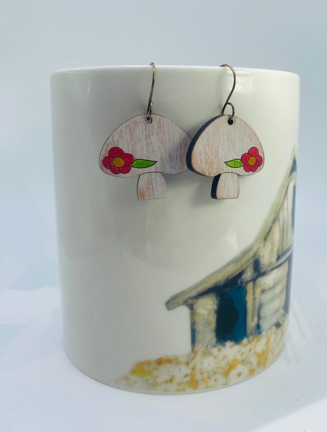 Floral Mushroom earrings