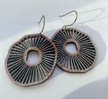 Load image into Gallery viewer, Mushroom gills earrings
