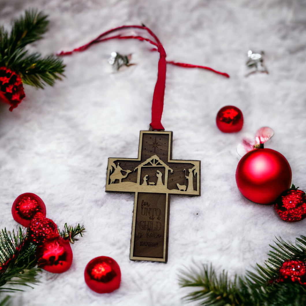 Ornament - Nativity cross