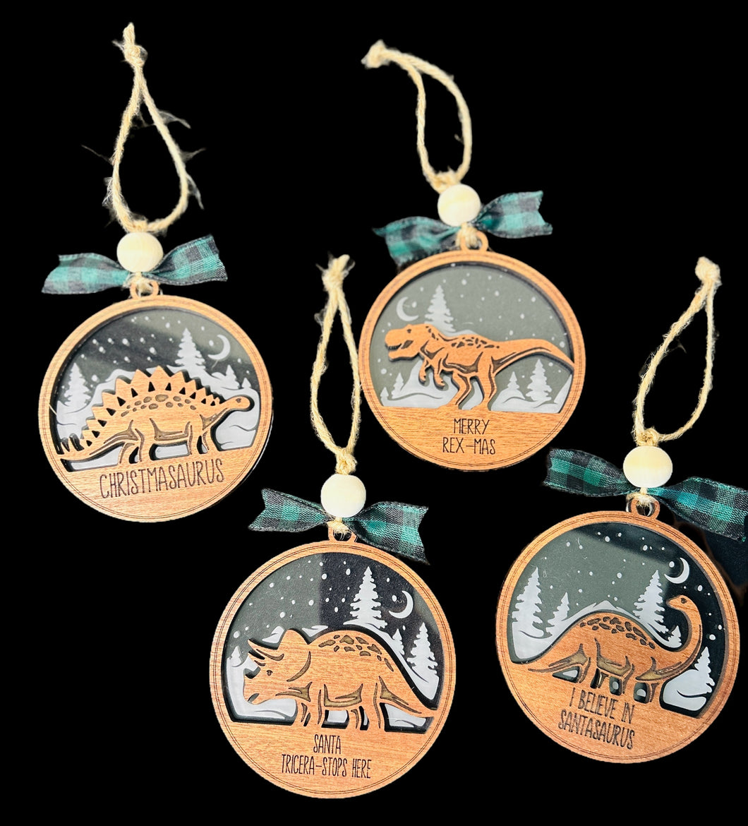 Ornament - Dinosaur ornaments set of 4