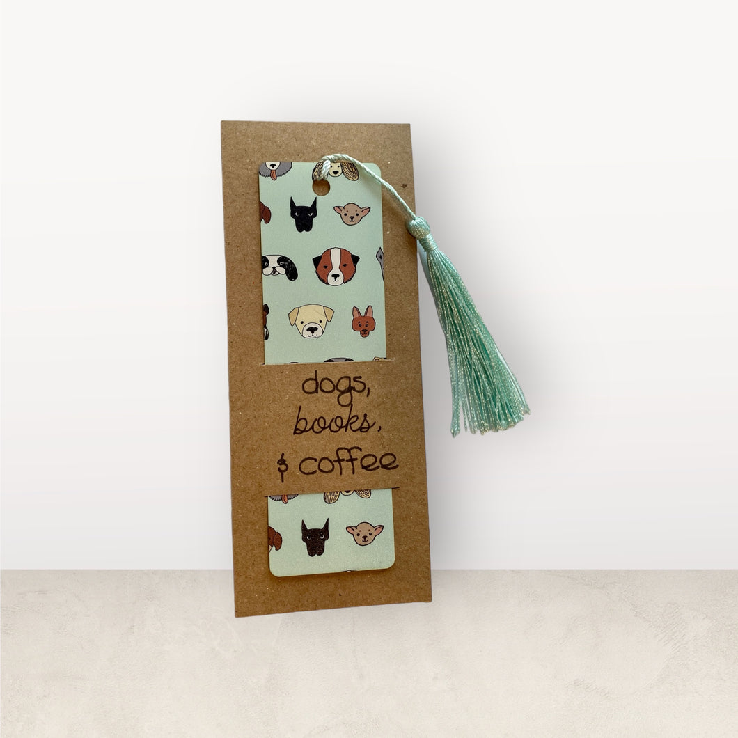 Bookmark - Dogs, Books, & Coffee