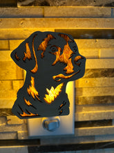 Load image into Gallery viewer, Yellow Lab dog night light, lit
