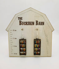 Load image into Gallery viewer, Bookcase earrings - acrylic and wood
