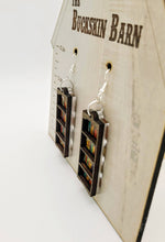 Load image into Gallery viewer, Bookcase earrings - acrylic and wood
