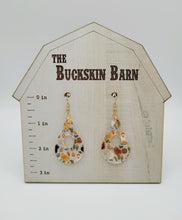 Load image into Gallery viewer, Chicken earrings - clear acrylic - rounded teardrop
