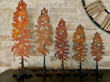 Load image into Gallery viewer, Trees - Autumn / Fall hand painted wood, reversible
