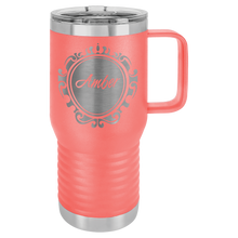 Load image into Gallery viewer, Travel mug with handle 20 oz - personalized
