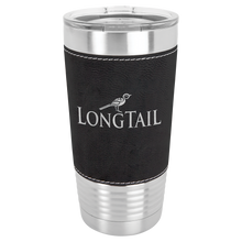 Load image into Gallery viewer, Tumbler 20 oz leatherette travel mug - personalized
