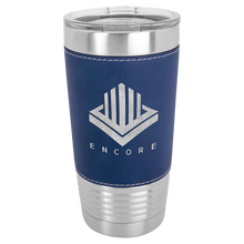 Load image into Gallery viewer, Tumbler 20 oz leatherette travel mug - personalized
