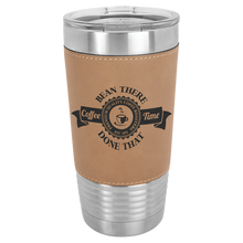 Load image into Gallery viewer, Tumbler 20 oz leatherette travel mug - personalized
