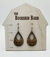 Load image into Gallery viewer, Boho Rattan wood earrings - rattan teardrop with hole earring
